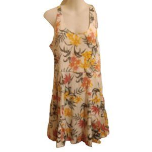 White Floral Mini Sundress US Size 12
